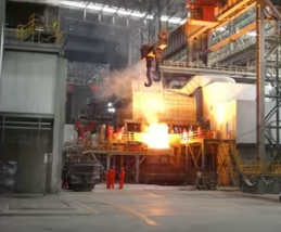 PLC contrôle fourneau de raffinerie à cuvette fourneau LRF 10T-160T pour la fabrication de l'acier