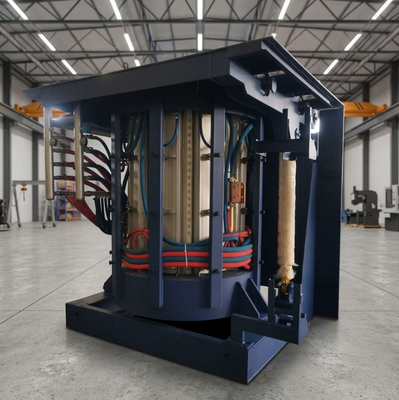 Four à induction moyenne fréquence 10T pour ligne de raffinage d'alliages de ferrochrome à économie d'énergie